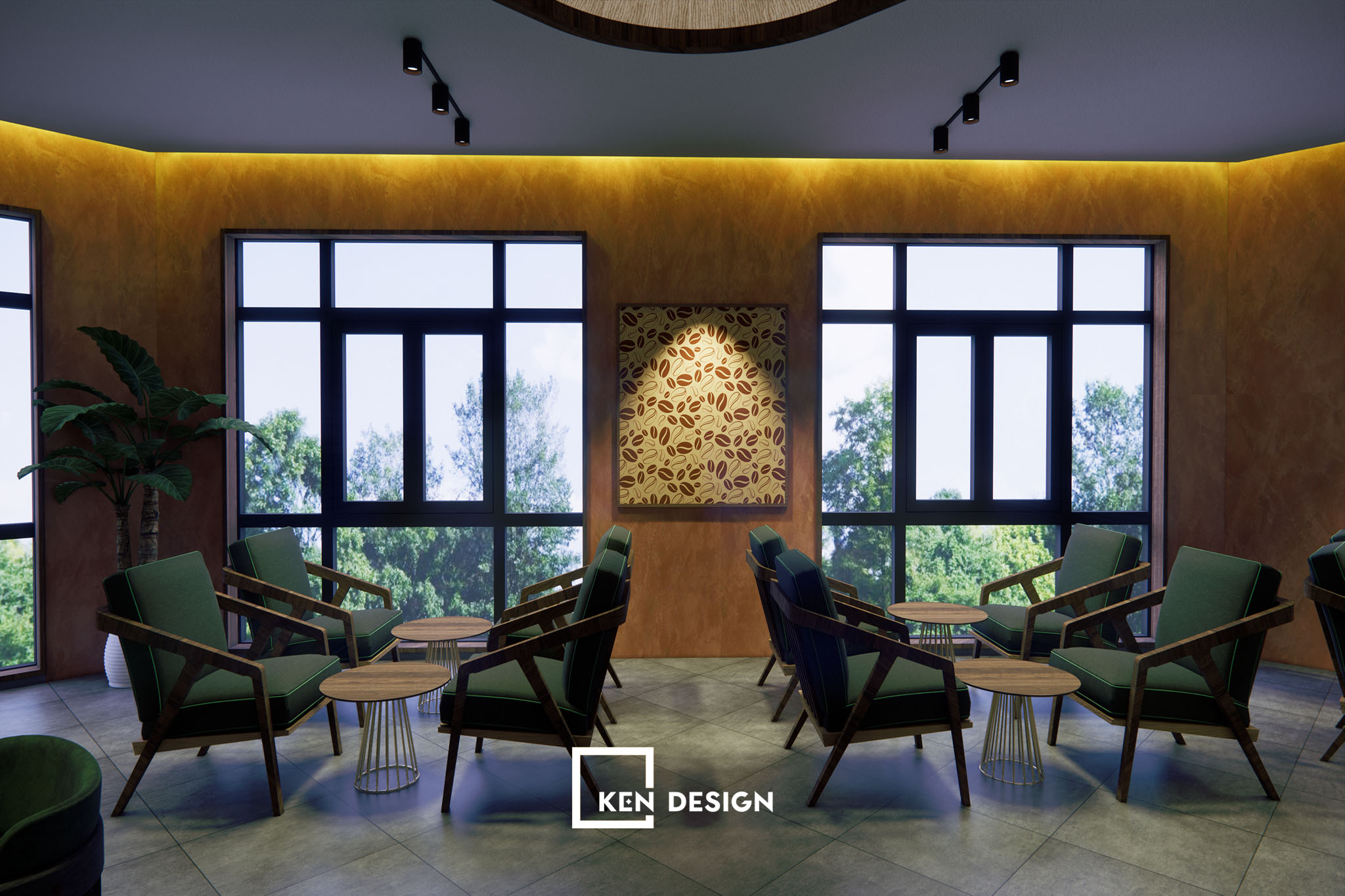 Thi công quán cafe An Thổ tại khu biệt thự cao cấp